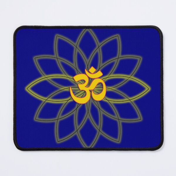 Item preview, om symbol in lotus flower – zen yoga meditation spiritual positive energy design designed and sold by rikyfreestyle.
