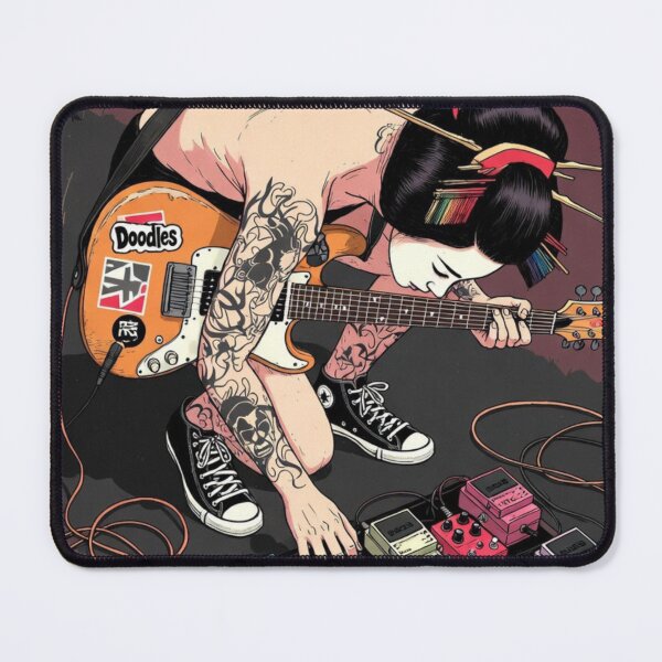 Item preview, “GEISHA AGAINST THE MACHINES — CYBER‑PETAL RIOT MODE” designed and sold by Print Fiction.