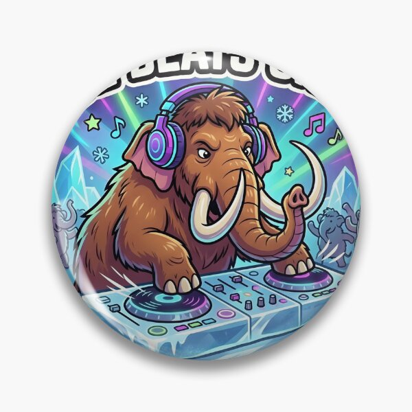 Item preview, Woolly Mammoth - Ice Beats Only DJ Turntable Neon designed and sold by WowDezign.
