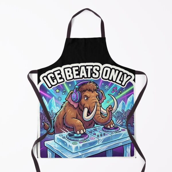 Item preview, Woolly Mammoth - Ice Beats Only DJ Turntable Neon designed and sold by WowDezign.