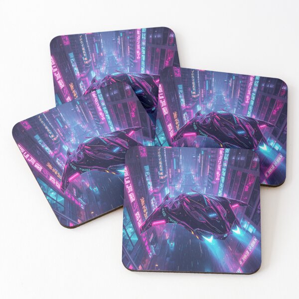Item preview, Cyberpunk Flying Car Neon City Futuristic Aesthetic designed and sold by Art-Design-EM.