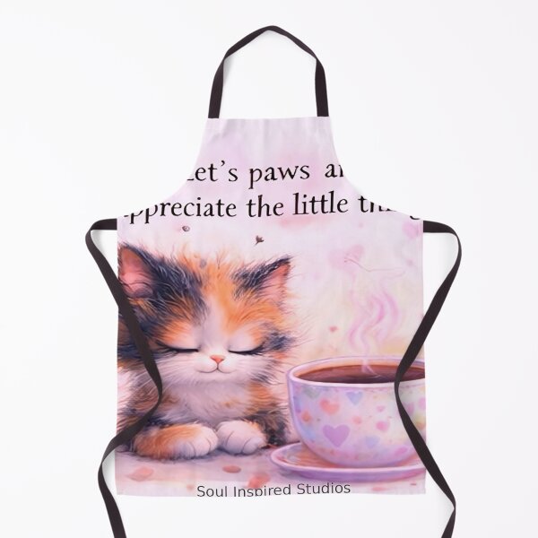 Item preview, Let’s Paws and Appreciate the Little Things – Cozy Calico Kitten Coffee Art designed and sold by SoulInspiredStudios.