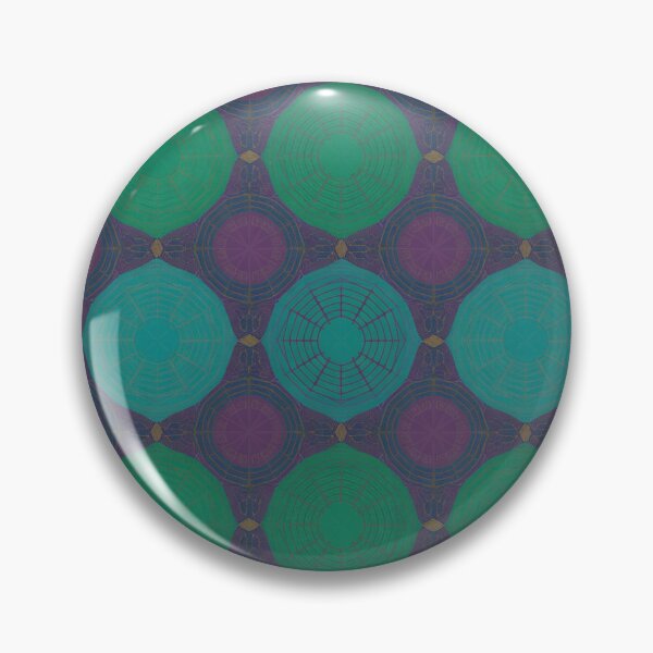 Item preview, Mesmerizing Geometric Web Mandala Seamless Pattern Teal Purple Gold designed and sold by Midnight Veil Designs.