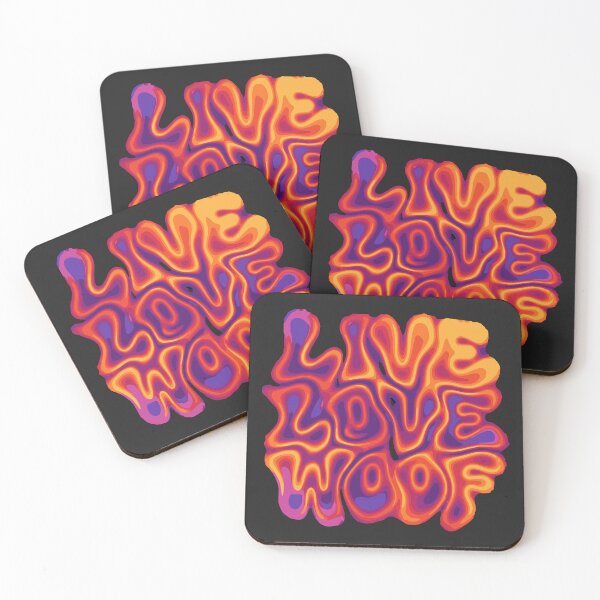 Item preview, Live Love Woof Typography designed and sold by PawPlanetPro.