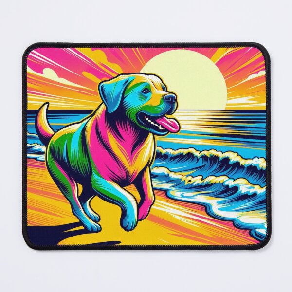 Item preview, Psychedelic Dog – Sunset Beach Run designed and sold by Dogandesighn.