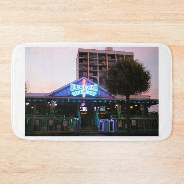 Item preview, Neon-Lit Beach Bar at Dusk designed and sold by Cynthia48.
