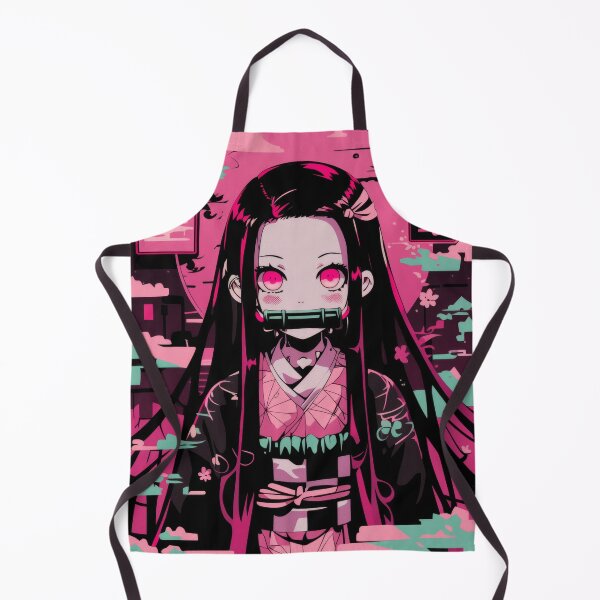 Item preview, Nezuko Neon Vaporwave Pink designed and sold by AnimeArsenalPrints.