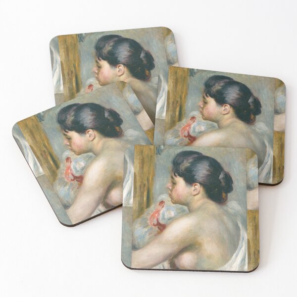 Item preview, Dark Haired Woman by Pierre-Auguste Renoir: Romantic Impressionist Portrait Poster designed and sold by artofuniverse.