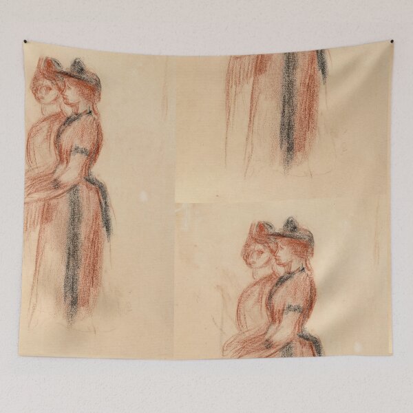 Item preview, Deux Elegantes by Pierre-Auguste Renoir: Impressionist Figure Study Poster designed and sold by artofuniverse.