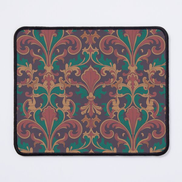 Item preview, Luxury Baroque Damask Ornate Seamless Pattern Jewel Tones Gold Accents designed and sold by Midnight Veil Designs.