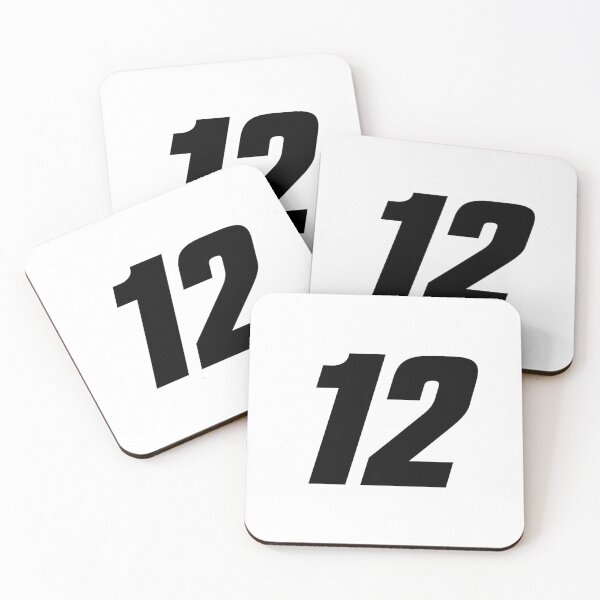 Item preview, Number 12 Black Color White Outline designed and sold by Martin Czoka.