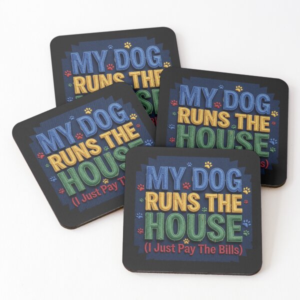 Item preview, My Dog Runs The House Typography designed and sold by PawPlanetPro.