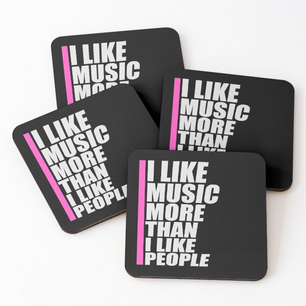 Item preview, I Like Music More Than I Like People Funny Quote designed and sold by shirt-o-mat.