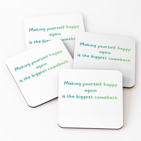 Item preview, Making Yourself Happy Again – The Biggest Comeback – Motivational Quote designed and sold by iccdesignsshop.