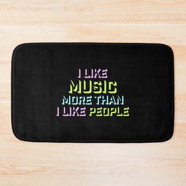 Item preview, I Like Music More Than I Like People Funny Quote designed and sold by shirt-o-mat.