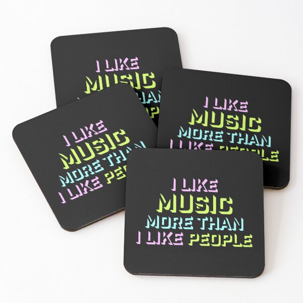 Item preview, I Like Music More Than I Like People Funny Quote designed and sold by shirt-o-mat.