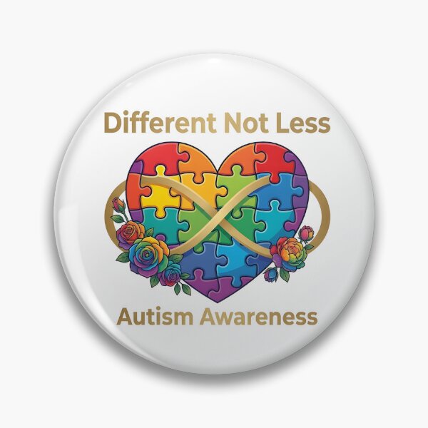 Item preview, Different Not Less – Rainbow Puzzle Heart Autism Awareness Graphic designed and sold by CoastalEmp.