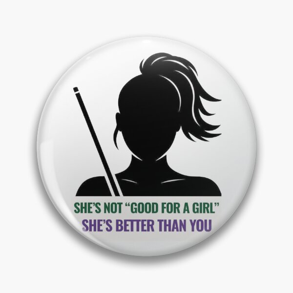 Item preview, woman pool player, good for a girl designed and sold by Crazyhuskychick.