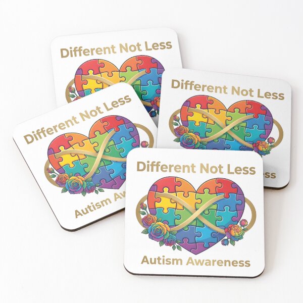 Item preview, Different Not Less – Rainbow Puzzle Heart Autism Awareness Graphic designed and sold by CoastalEmp.