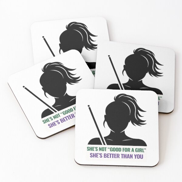 Item preview, woman pool player, good for a girl designed and sold by Crazyhuskychick.