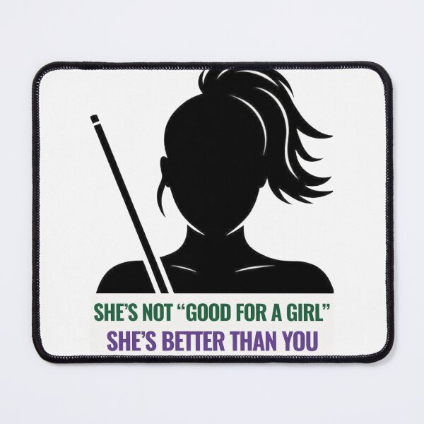 Item preview, woman pool player, good for a girl designed and sold by Crazyhuskychick.