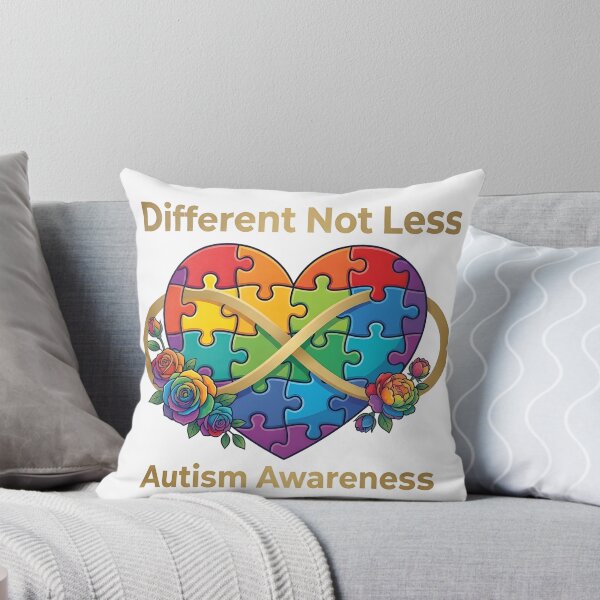 Item preview, Different Not Less – Rainbow Puzzle Heart Autism Awareness Graphic designed and sold by CoastalEmp.