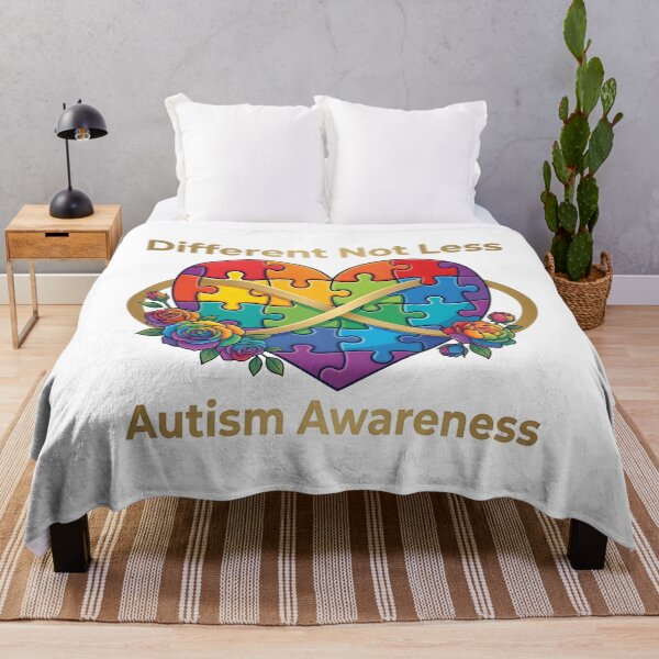 Item preview, Different Not Less – Rainbow Puzzle Heart Autism Awareness Graphic designed and sold by CoastalEmp.