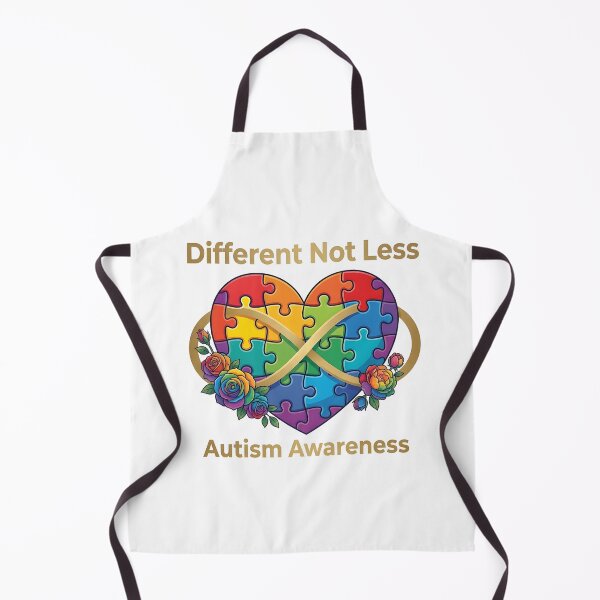 Item preview, Different Not Less – Rainbow Puzzle Heart Autism Awareness Graphic designed and sold by CoastalEmp.