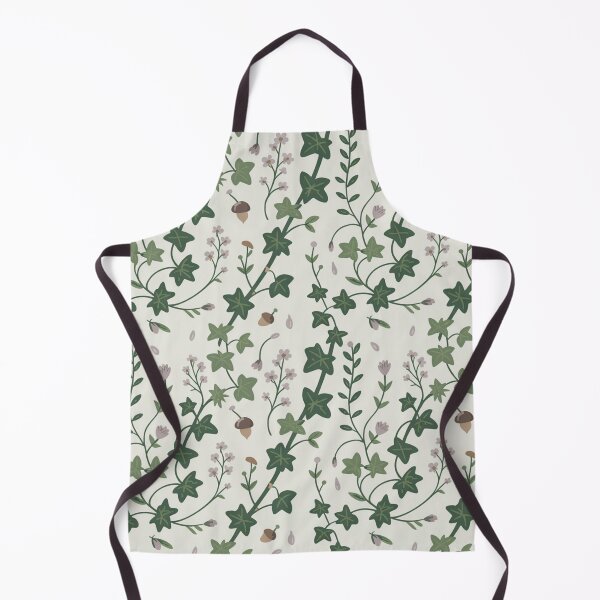 Item preview, Whimsical Ivy Acorn Wildflower Vines Seamless Pattern Soft Green designed and sold by Midnight Veil Designs.