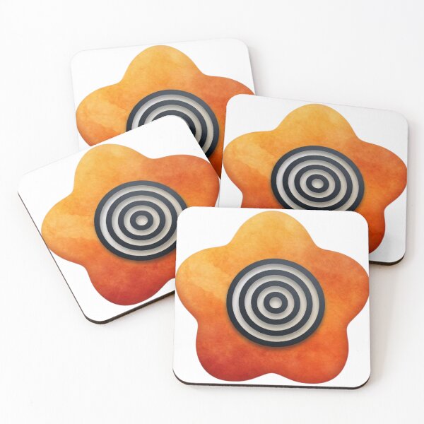 Item preview, Orange Gradient Flower with Concentric Circle Core designed and sold by blacK1982White.
