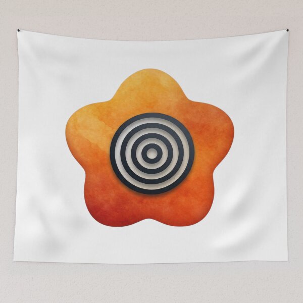 Item preview, Orange Gradient Flower with Concentric Circle Core designed and sold by blacK1982White.