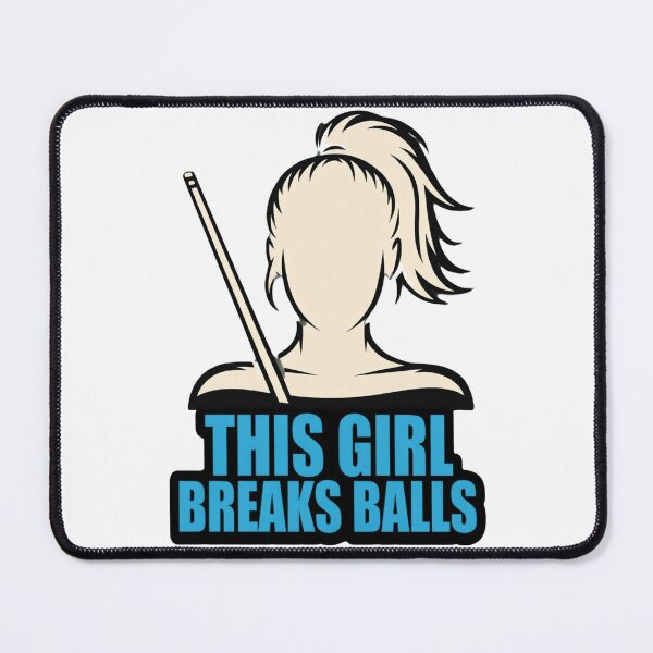 Item preview, woman pool player, breaks balls designed and sold by Crazyhuskychick.