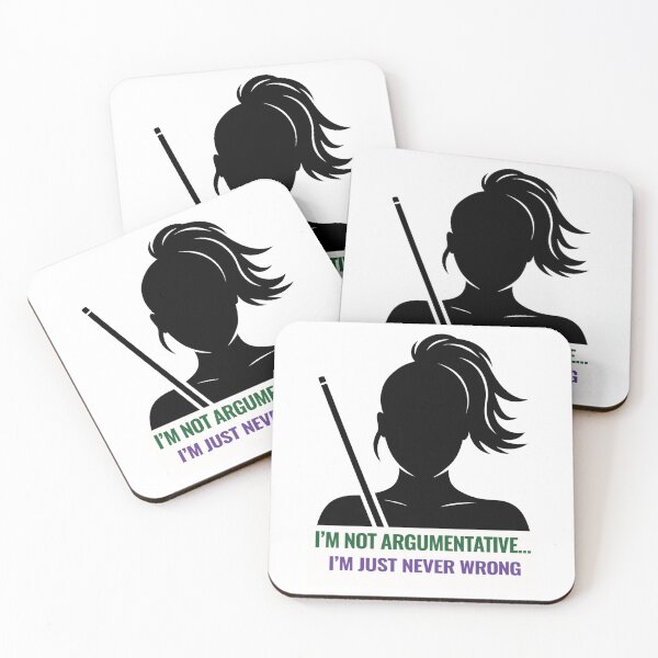 Item preview, women pool player, argumentative designed and sold by Crazyhuskychick.