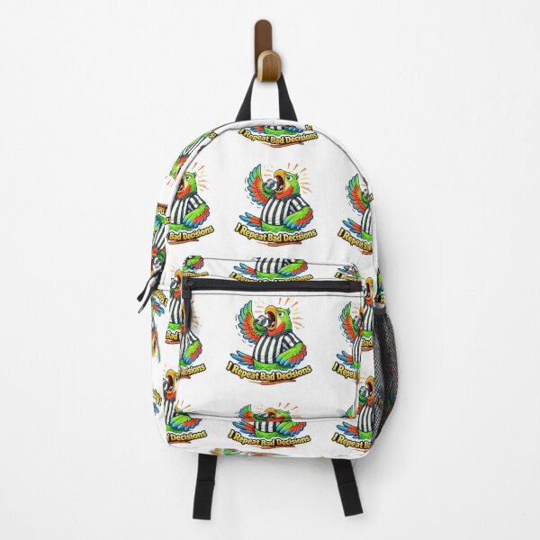 Item preview, Funny Parrot Meme – I Repeat Bad Decisions designed and sold by Gentlestate.