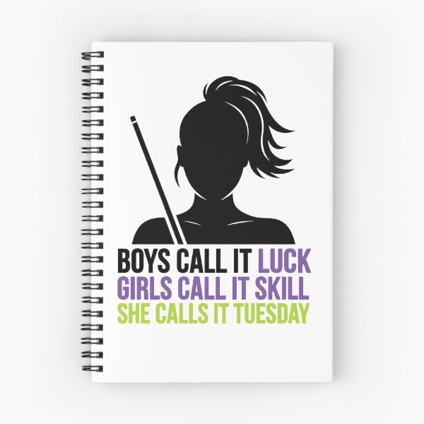 Item preview, woman pool player, boys call it luck designed and sold by Crazyhuskychick.
