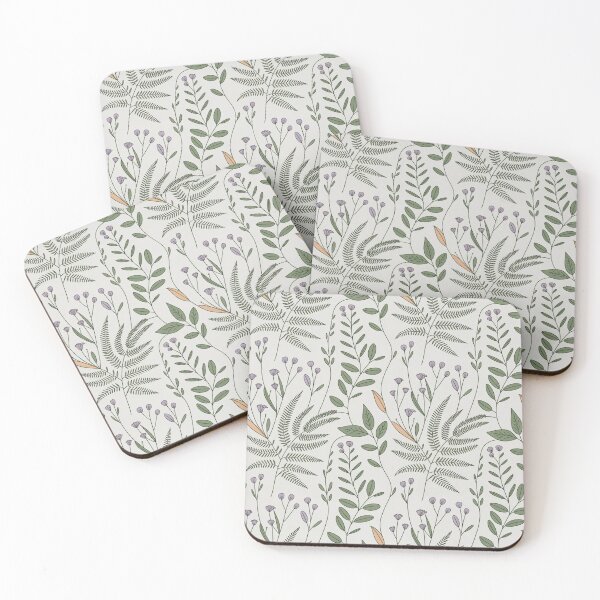 Item preview, Whimsical Fern Ivy Wildflower Vines Seamless Pattern Soft Botanical designed and sold by Midnight Veil Designs.