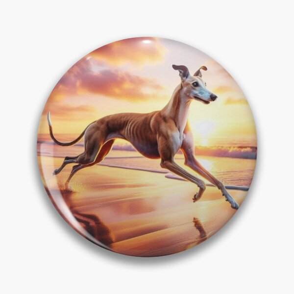 Item preview, Greyhound at Sunset – Coastal Freedom Run designed and sold by Dogandesighn.