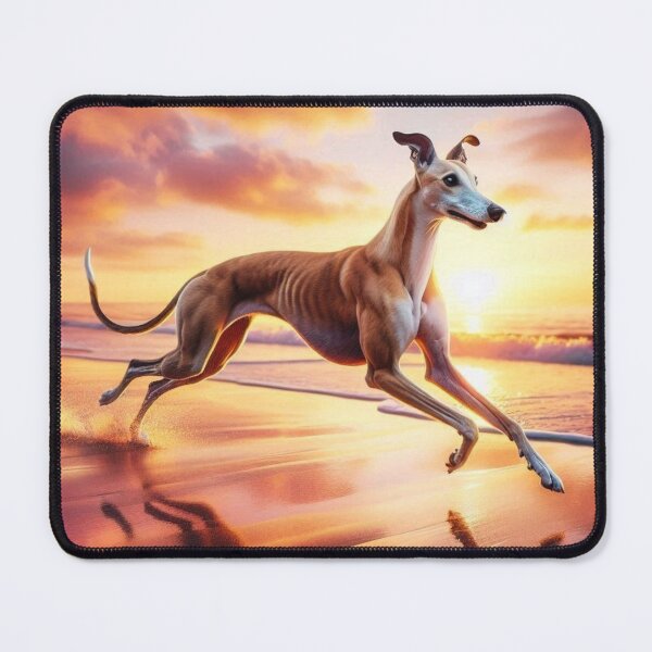 Item preview, Greyhound at Sunset – Coastal Freedom Run designed and sold by Dogandesighn.