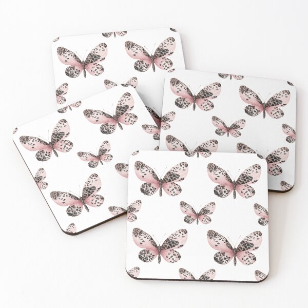 Item preview, Pink Black Spotted Butterflies Seamless Pattern Bold Aesthetic designed and sold by EL-Lebedenko.