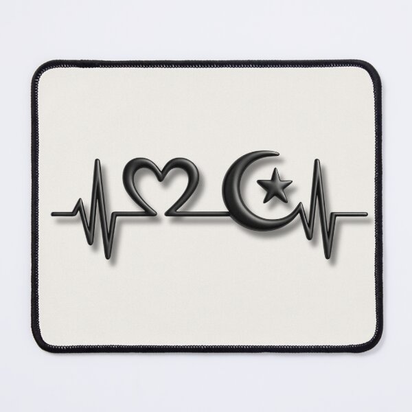 Item preview, Islamic Heartbeat – Crescent Moon & Star ECG Faith Design designed and sold by D-Islamic.
