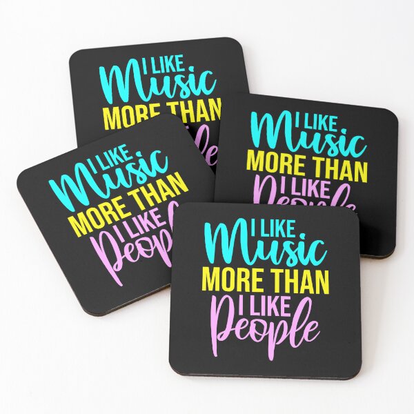Item preview, I Like Music More Than I Like People Funny Quote designed and sold by shirt-o-mat.
