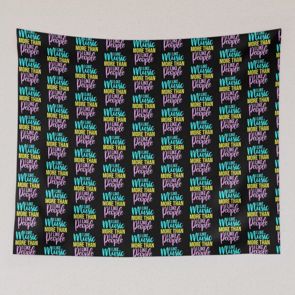 Item preview, I Like Music More Than I Like People Funny Quote designed and sold by shirt-o-mat.