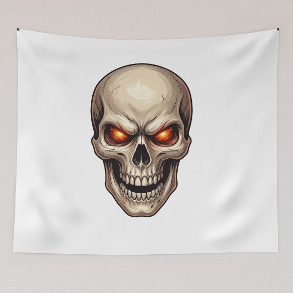 Item preview, Glowing Red Eyes Cyber Skull designed and sold by RickyStick.