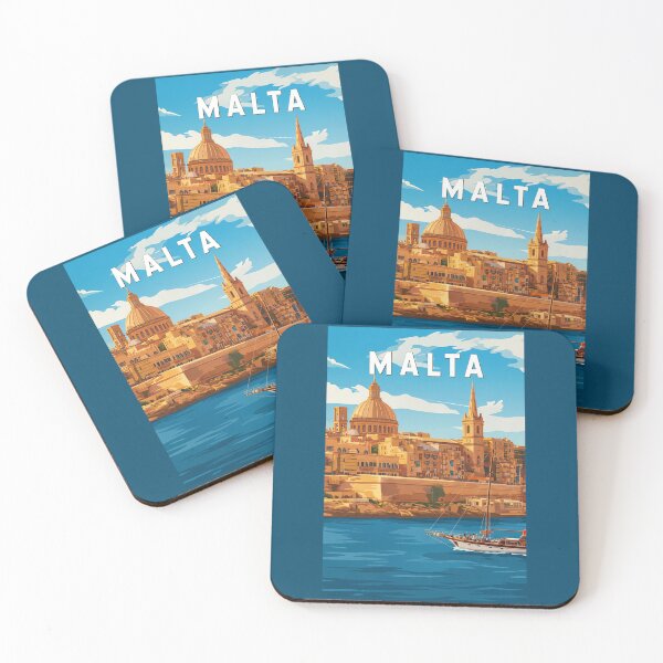 Item preview, Malta Illustration Travel Art Vintage designed and sold by KrisSidDesigns.