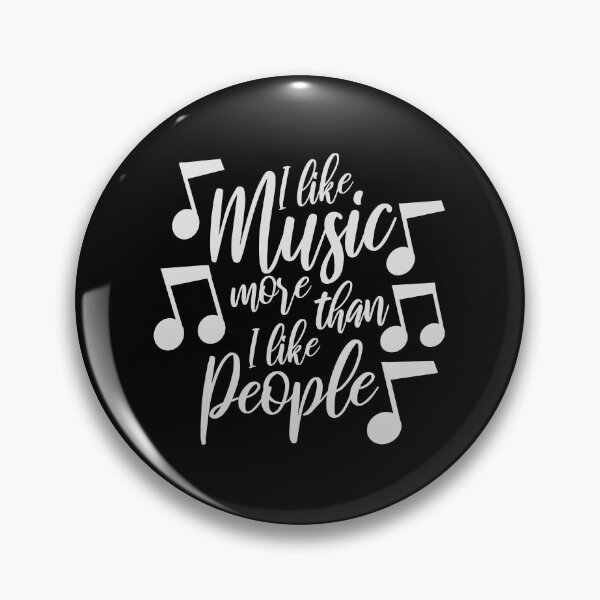 Item preview, I Like Music More Than I Like People Funny Quote designed and sold by shirt-o-mat.