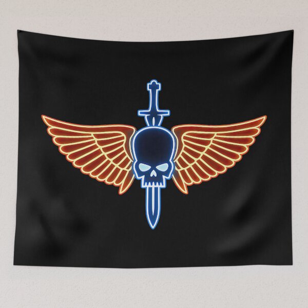 Item preview, Neon Skull Wings Dagger – Retro Cyberpunk Emblem designed and sold by obstinator.