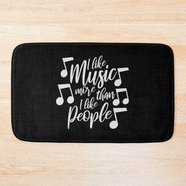 Item preview, I Like Music More Than I Like People Funny Quote designed and sold by shirt-o-mat.