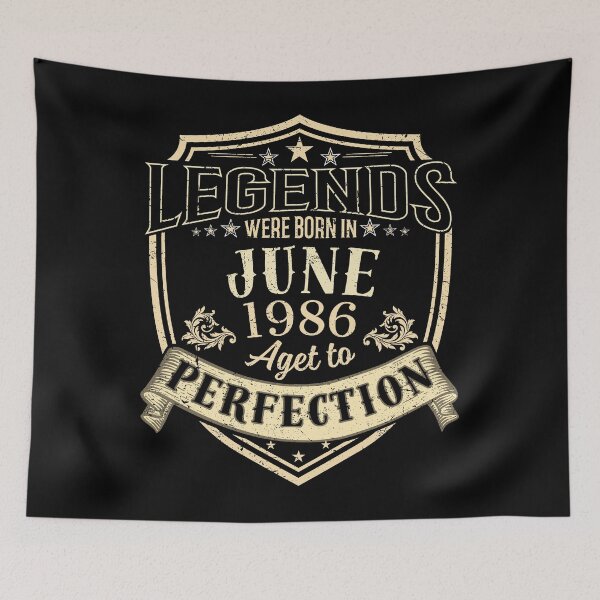 Item preview, Legends Born In June 1986 Aged To Perfection Vintage Birthday Gift designed and sold by MixedVibes Co..