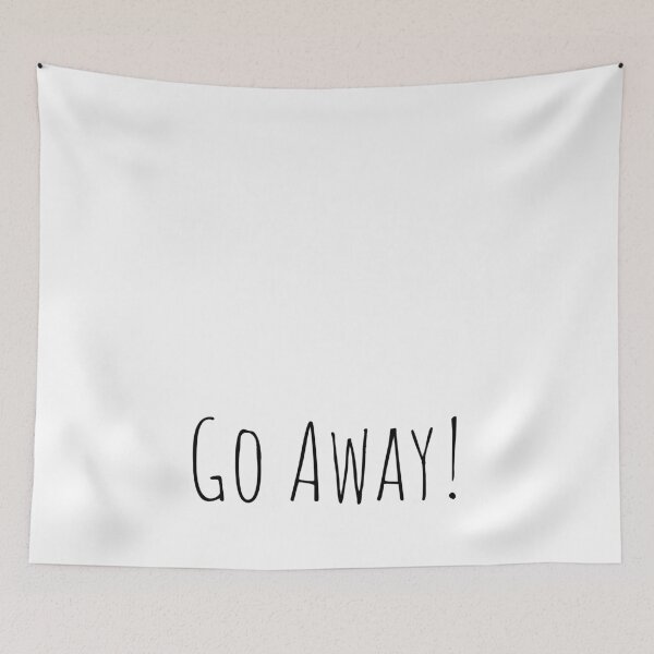 Item preview, Go Away Minimal Dark Aesthetic Quote designed and sold by GraveyardGlam.