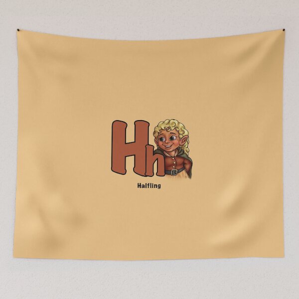Item preview, H is for Halfling – D&D Alphabet designed and sold by AnneOther.